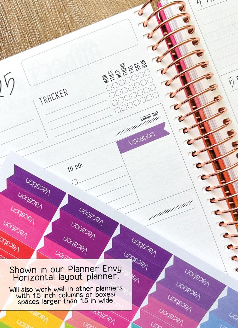 Planner Stickers Erin Condren Life Planner (eclp) - 55 Vacation Flag ...
