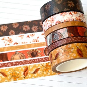 Fall Thanksgiving Washi Tape Set November 2024 - W120