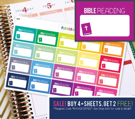 Bible Planner Stickers Designed for Erin Condren Vertical Life Planner