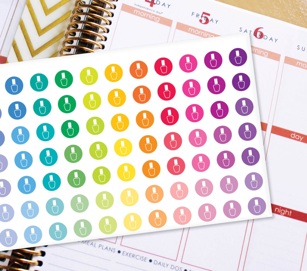 Planner Stickers Erin Condren Life Planner ECLP 77 Nail - Etsy