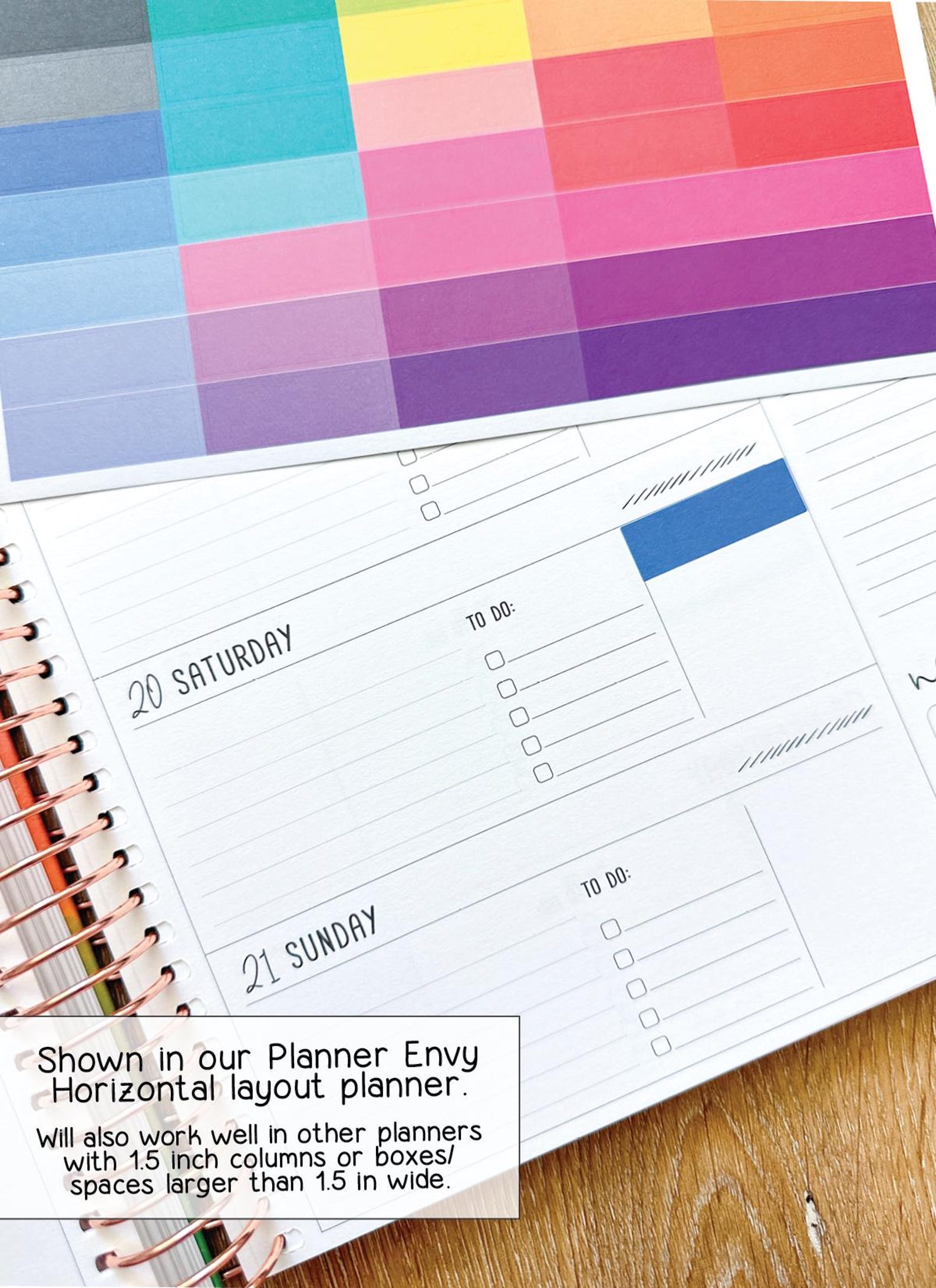 Blank Planner Stickers Erin Condren Life Planner (ECLP) - 40 Blank Half ...