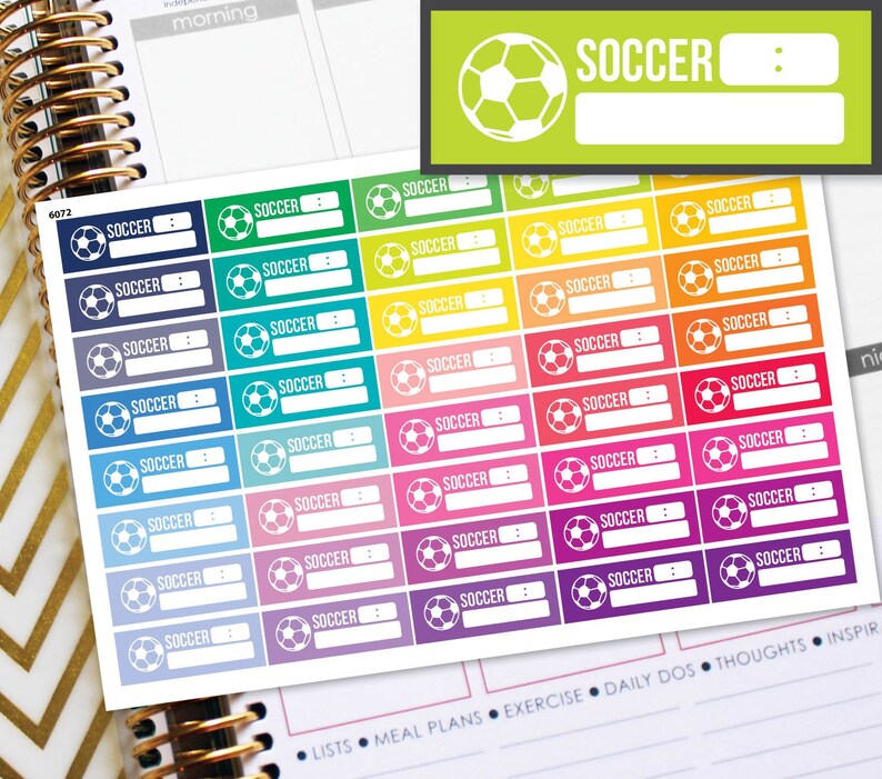 Soccer Practice Game Sports Planner Stickers Erin Condren Life Etsy