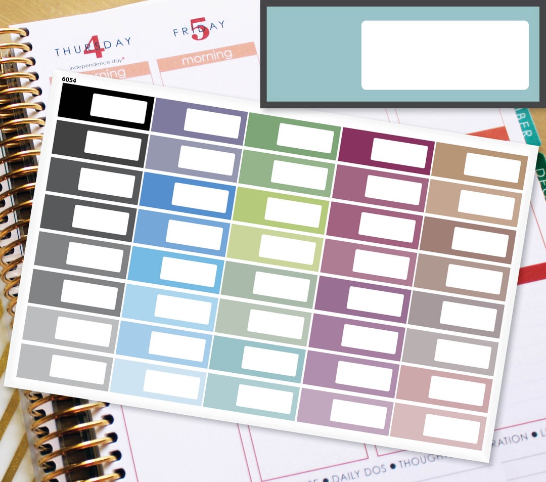 Neutral Blank Quarter Boxes Planner Stickers Erin Condren Life - Etsy