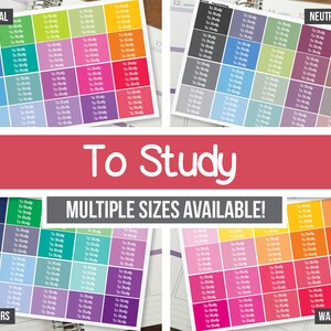 Study School Planner Stickers Headers - Erin Condren (ECLP) - Happy Planner Recollections - Neutral Headers (#20030, #21030, #22030, #23030)