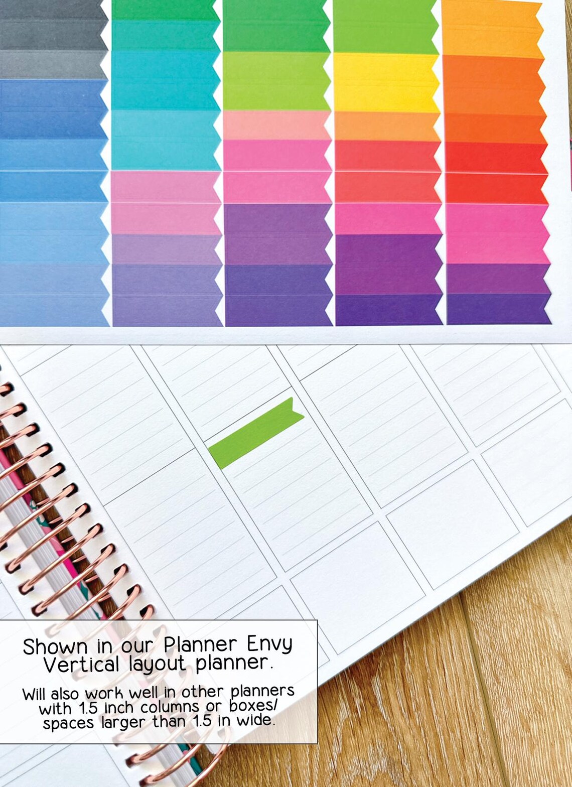 Flag Planner Stickers Erin Condren Life Planner (eclp) - 55 Blank Flag ...