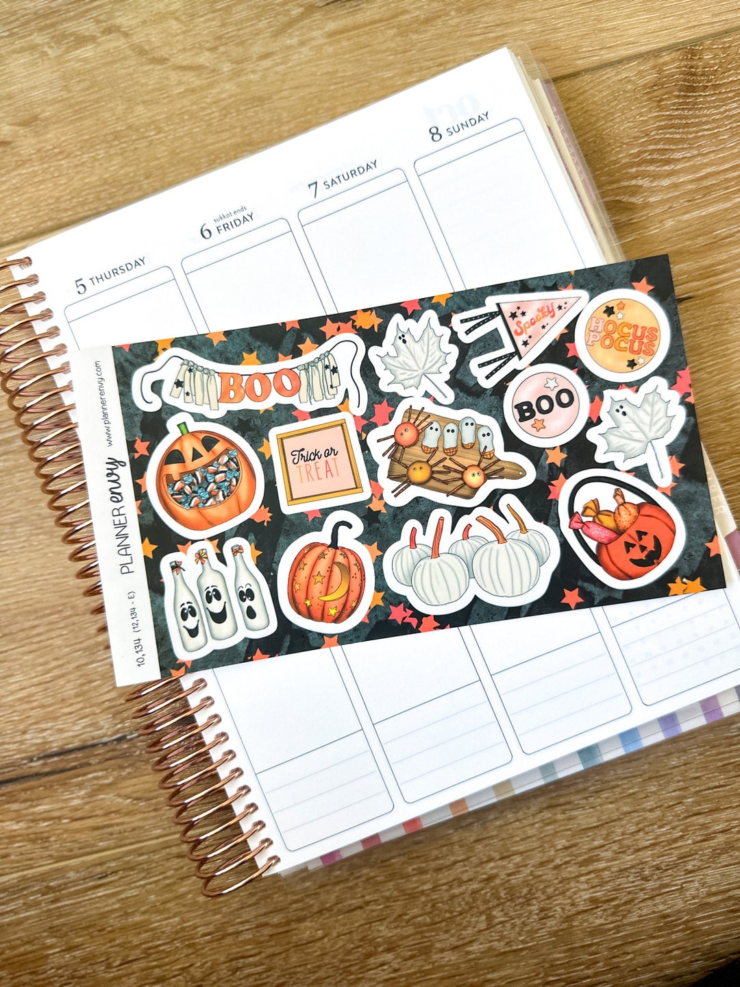 Halloween Deco Planner Stickers Trick or Treating Pumpkins Ghosts Candy ...