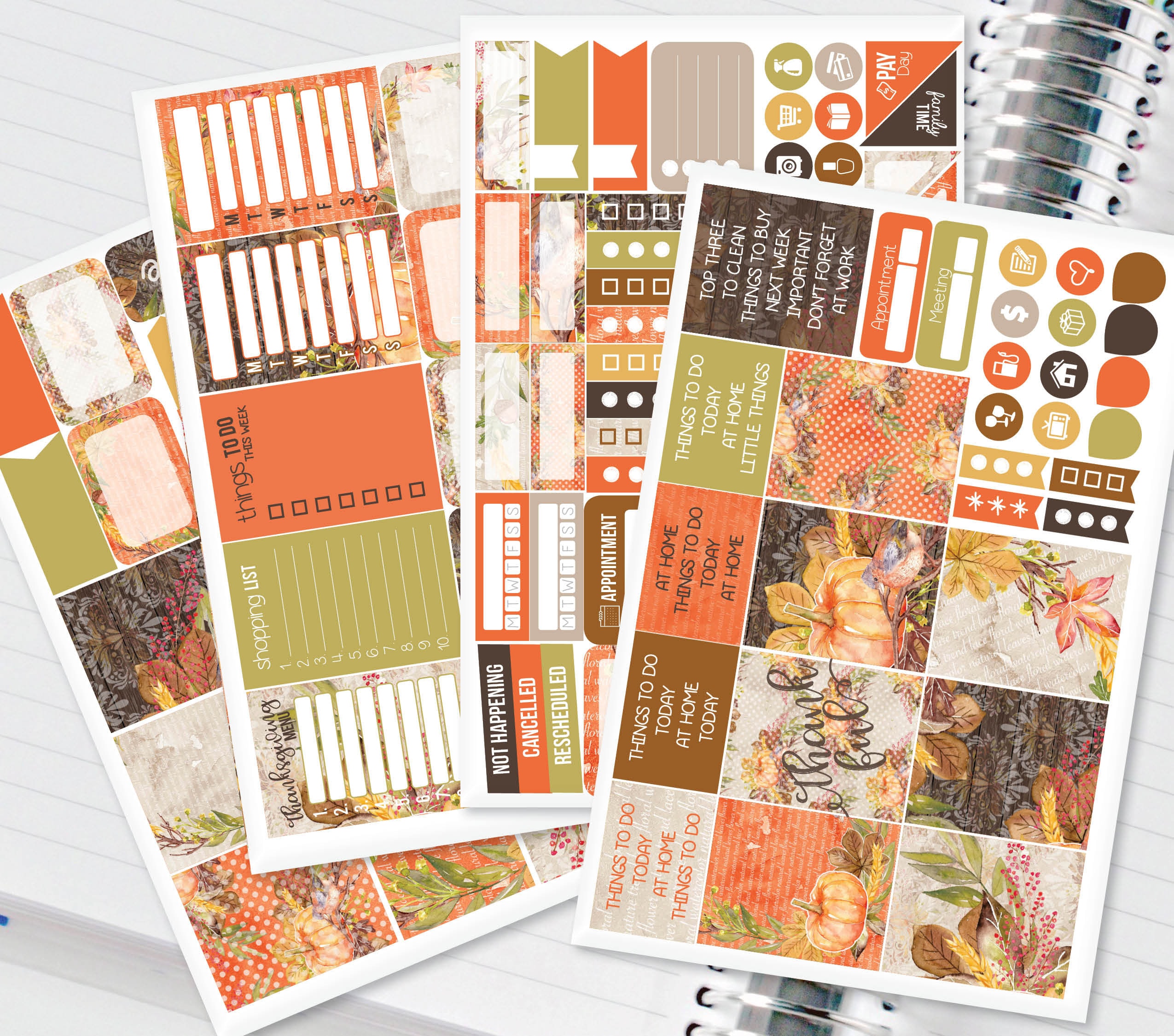 Fall Planner Accessories