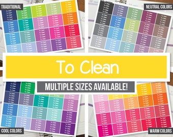 To Clean Planner Stickers Headers - Erin Condren (ECLP) Happy Planner Recollections - Neutral Headers (#20009, #21009, #22009, #23009)