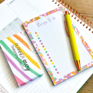 4x6 Rainbow Checklist Spring Notepad from our April 2024 Planner Envy Subscription Box. image 4