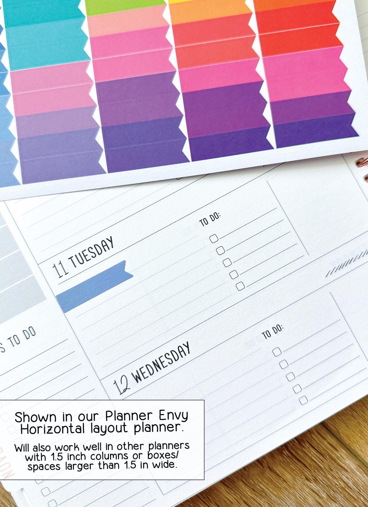 Flag Planner Stickers Erin Condren Life Planner (eclp) - 55 Blank Flag ...