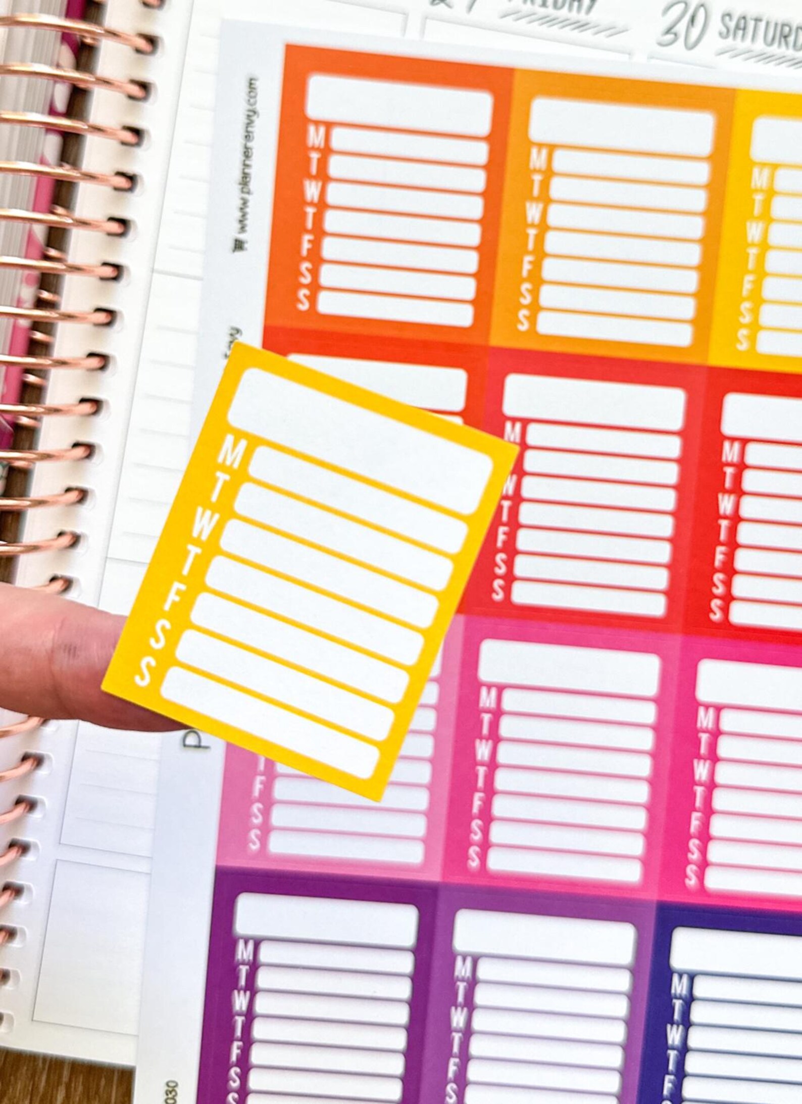 Blank Checklist Planner Weekly Sidebar Planner Stickers to Be Used With ...