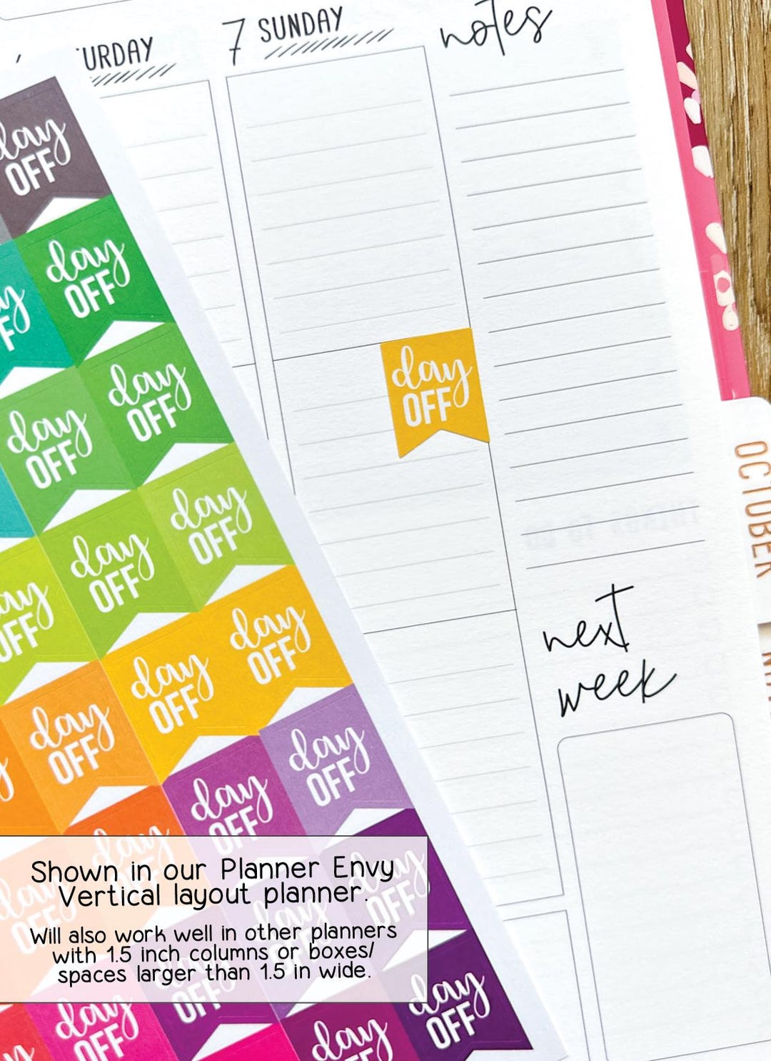 Day off Vacation Flag Planner Stickers to Be Used With Erin Condren ...
