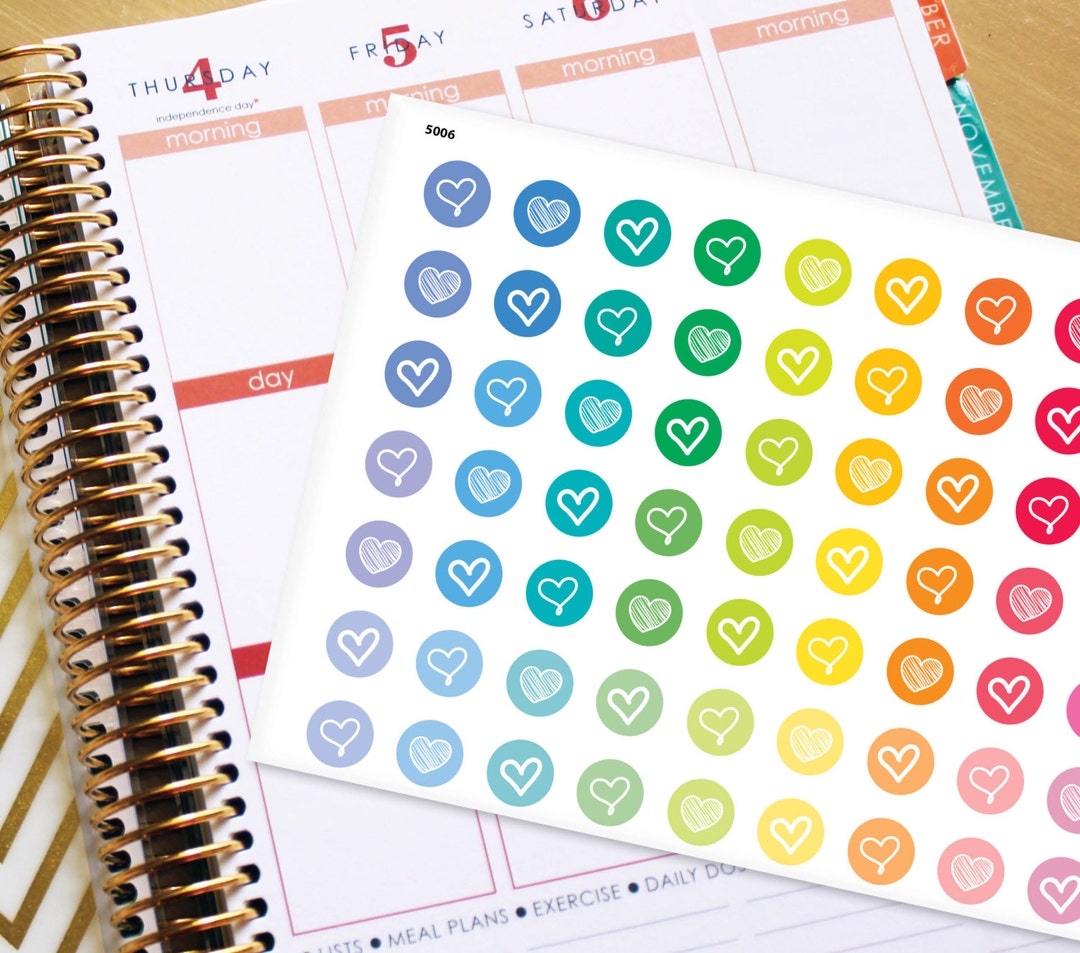 Planner Stickers Erin Condren Life Planner ECLP 77 Date Night Heart ...