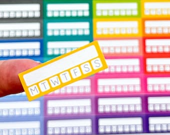Habit Tracker Planner Stickers to be used with Erin Condren LifePlanner (ECLP), Happy Planner - Half Inch, 40 Stickers (#6035)
