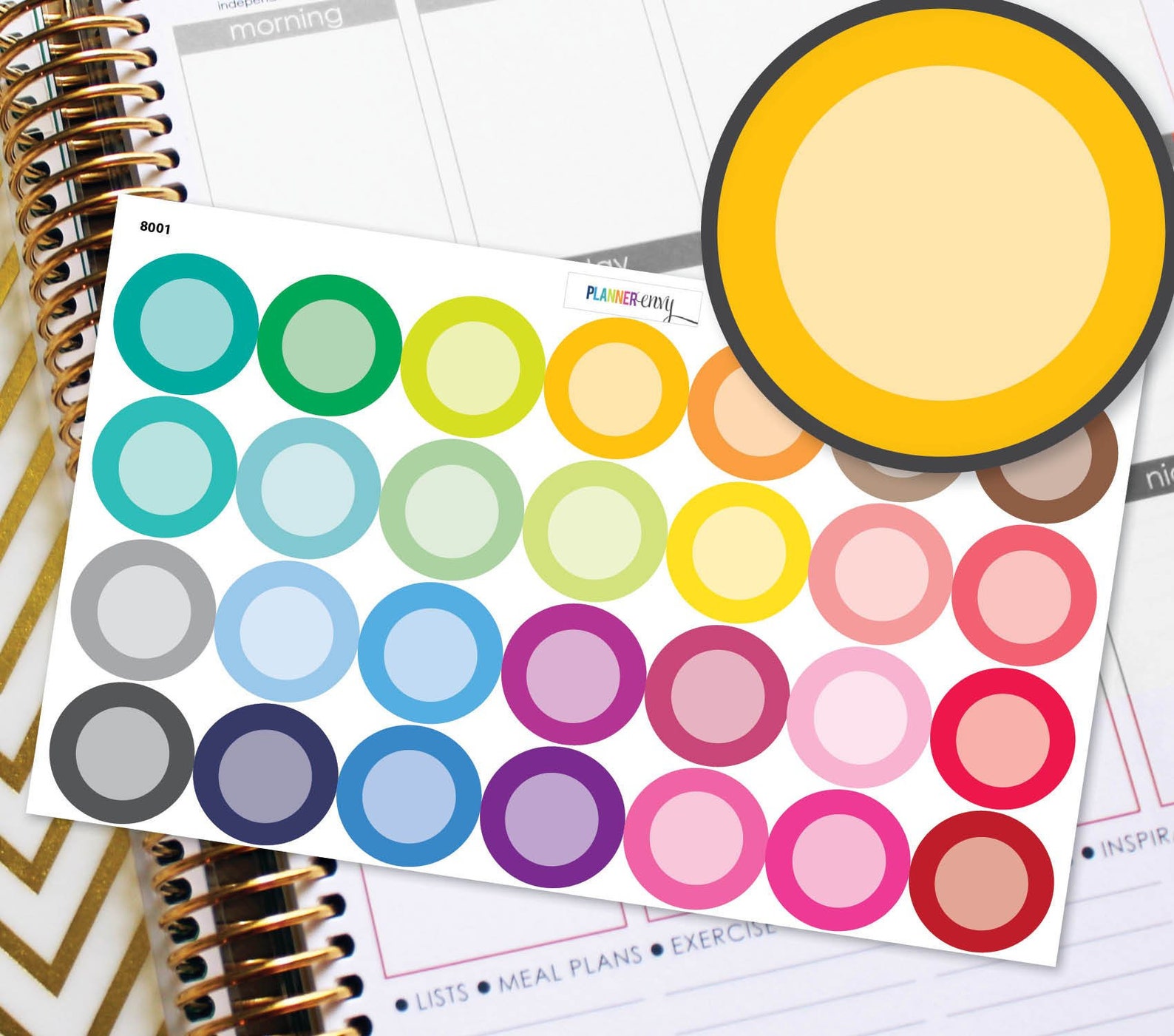Blank 1 Inch Circle Planner Stickers to Be Used With Erin - Etsy