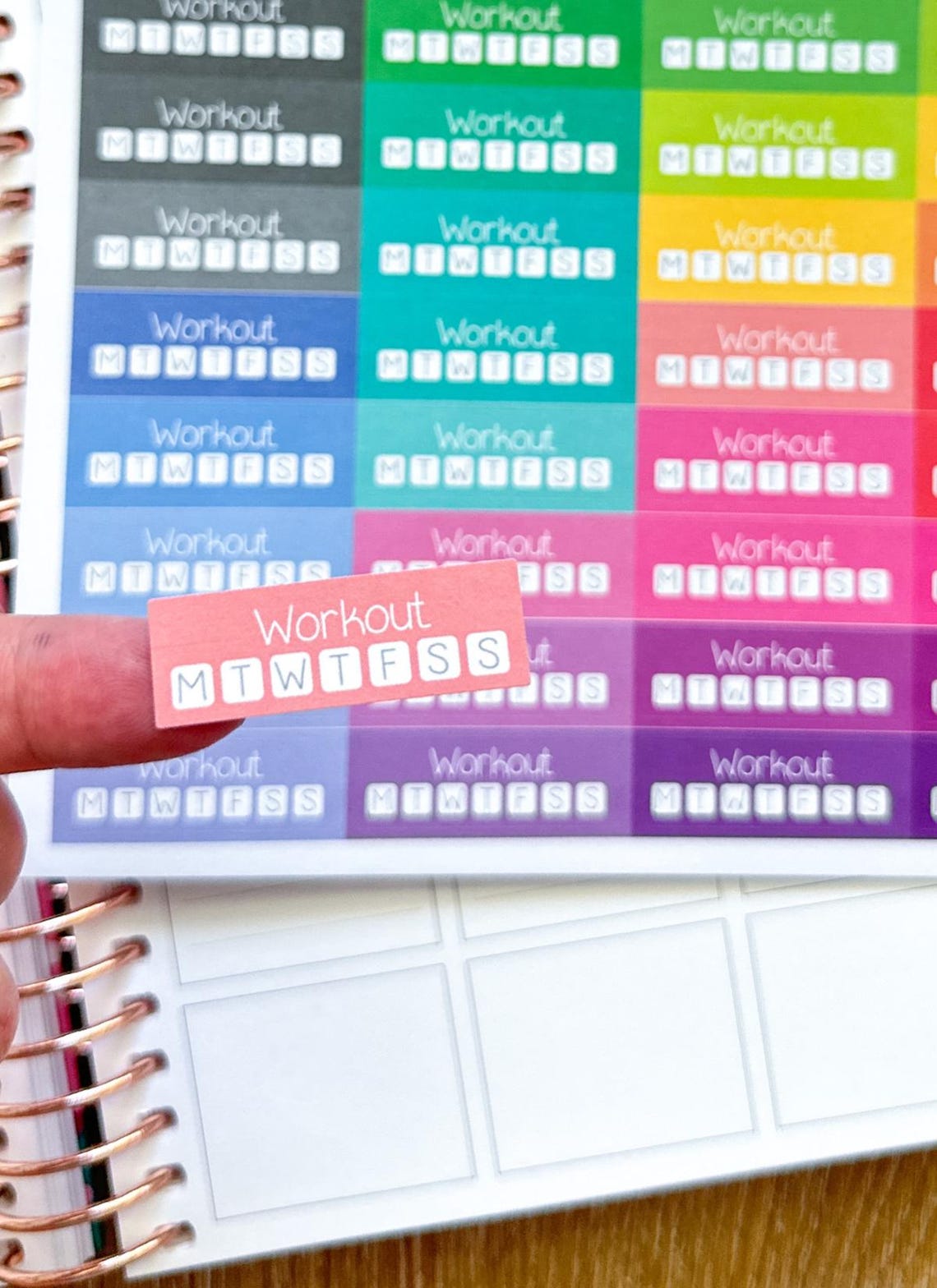 Workout Gym Habit Tracker Planner Stickers to Be Used With Erin Condren ...