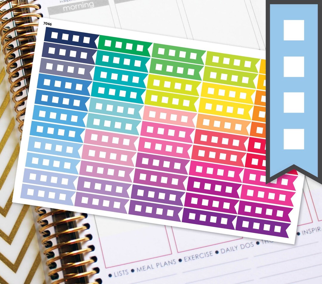 Planner Stickers Erin Condren Life Planner eclp 55 Flag Square ...