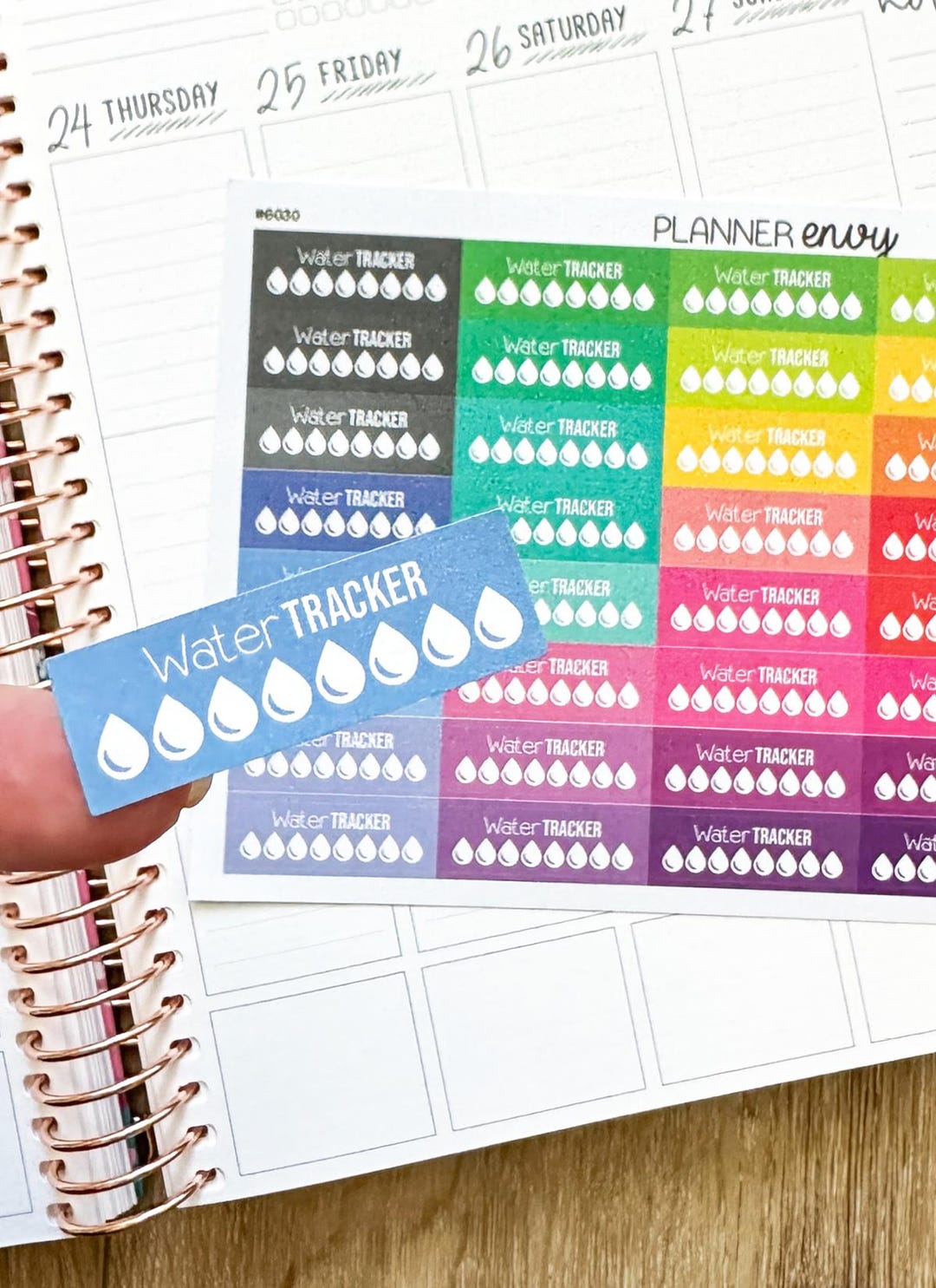 Planner Stickers Erin Condren Life Planner (eclp) - 40 Hydration Water ...