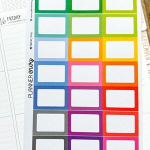 Blank Fill In Planner Stickers 1.5x1 Inch Boxes to be used with Erin Condren ECLP, Happy Planner, Recollections (#1004)