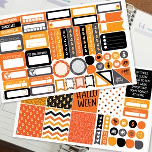 Halloween Candy Corn Mini Kit - Weekly Planner Stickers for Erin Condren Vertical, Medium Recollections, Medium Happy Planner (#9069)