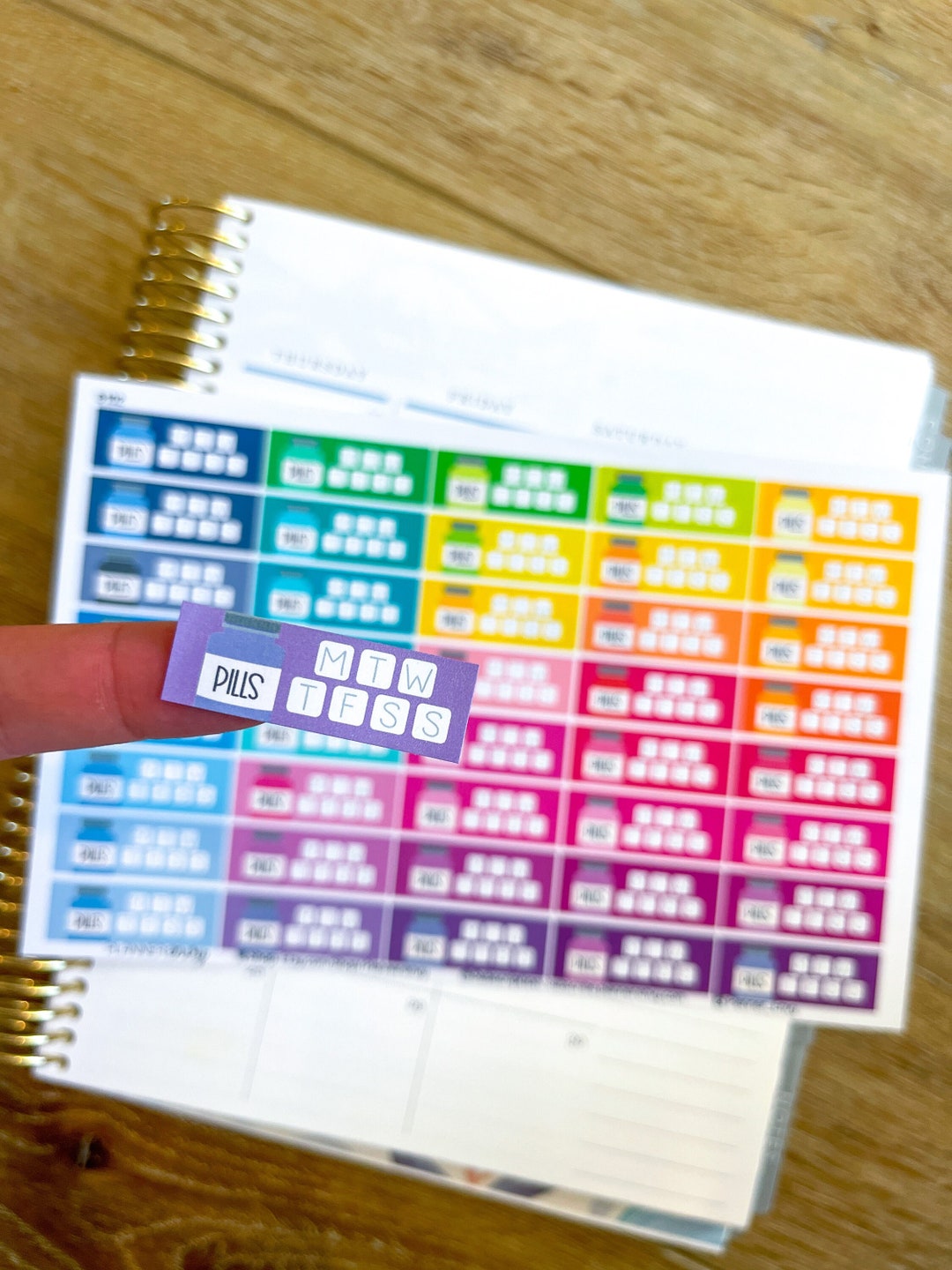 Pills Medicine Habit Tracker Planner Stickers Erin Condren - Etsy