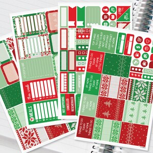 Christmas Ugly Sweater Holidays Planner Stickers Sticker Kit for Erin Condren Recollections & Happy Planner - 134 Stickers (#12,047)