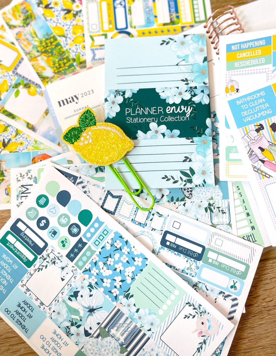 Light Blue Floral 4x6 Spring Notepad From Our May 2023 Planner Envy ...