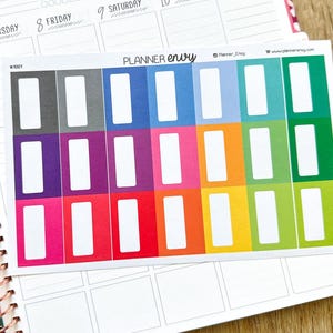 Blank Fill In Planner Stickers 1.5x1 Inch Boxes to be used with Erin Condren ECLP, Happy Planner, Recollections (#1001)