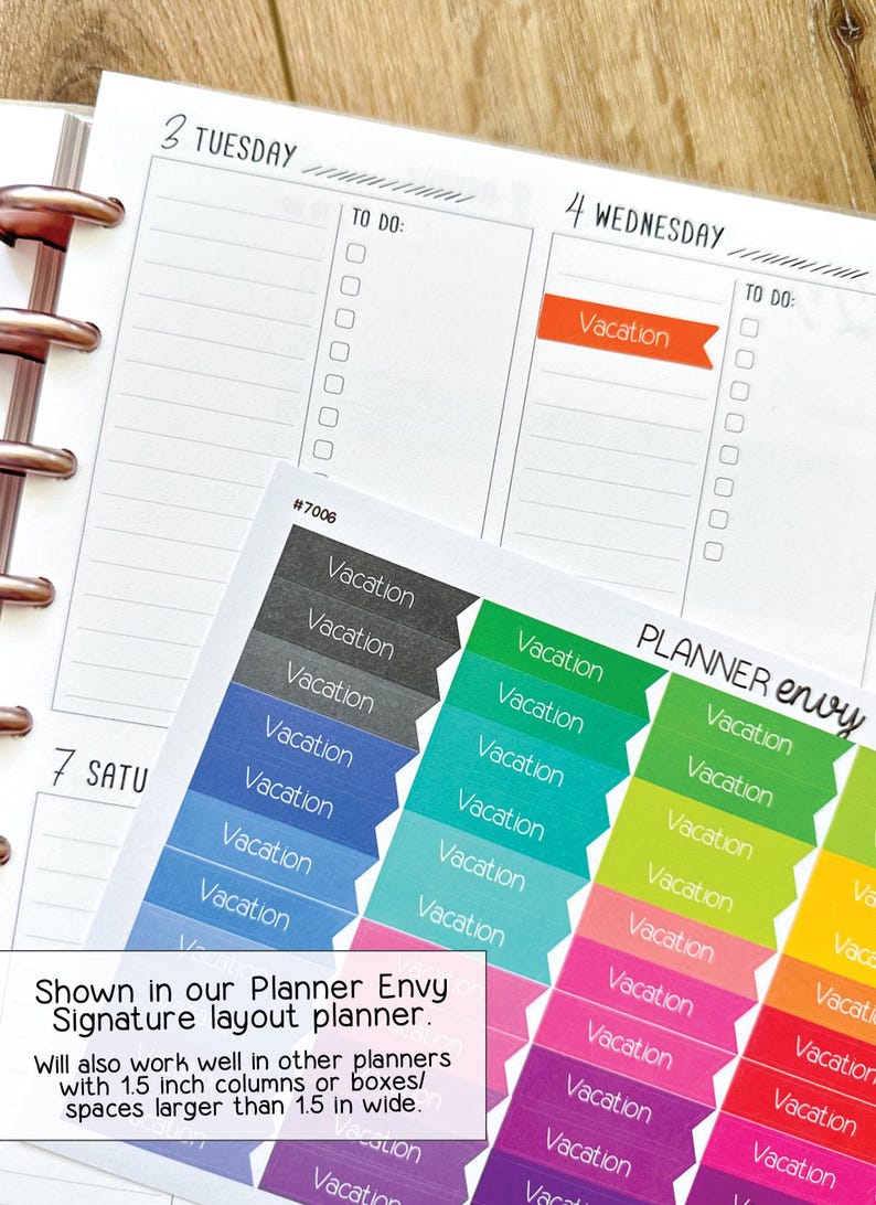Planner Stickers Erin Condren Life Planner (eclp) - 55 Vacation Flag ...