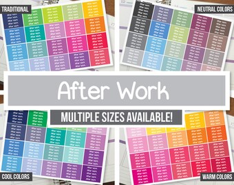 After Work Planner Stickers Headers - Erin Condren - Happy Planner Recollections - Neutral Headers (#20050, #21050, #22050, #23050)