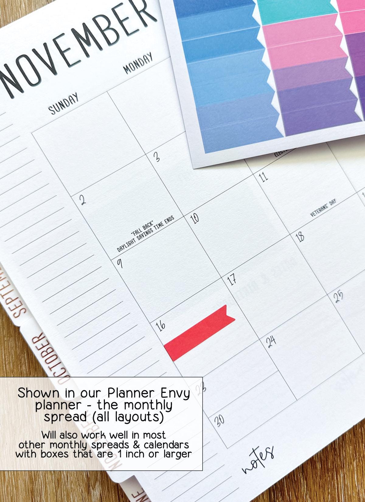 Flag Planner Stickers Erin Condren Life Planner (eclp) - 55 Blank Flag ...