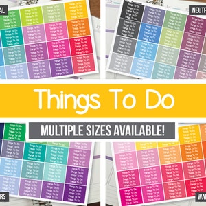 Things to do Planner Stickers Headers - Erin Condren (ECLP) Happy Planner Recollections - Neutral Headers (#20002, #21002, #22002, #23002)