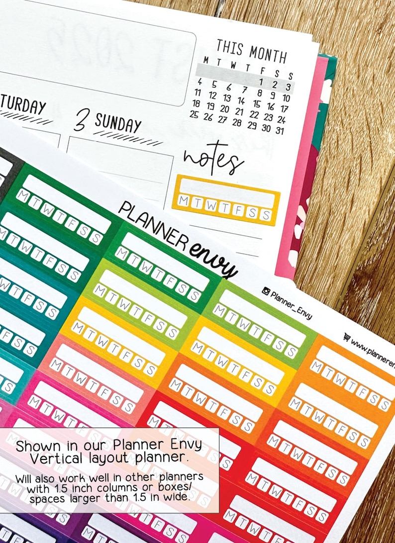 Habit Tracker Planner Stickers to Be Used With Erin Condren Lifeplanner ...