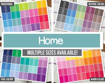 Home Planner Stickers Headers - Erin Condren (ECLP) Happy Planner Recollections - Neutral Headers (#20019, #21019, #22019, #23019)