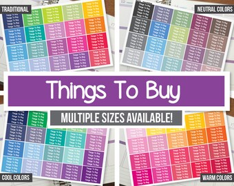 Things to Buy Planner Stickers Headers - Erin Condren (ECLP) Happy Planner Recollections - Neutral Headers (#20023, #21023, #22023, #23023)