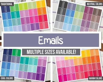 Emails Planner Stickers Headers - Erin Condren - Happy Planner Recollections - Neutral Headers (#20053, #21053, #22053, #23053)