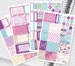 Blue Purple Paisley Planner Stickers Weekly Kit for Erin Condren Recollections & Happy Planner - 134 Stickers (#12,018) 