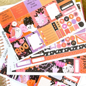 NEUES KIT-FORMAT! Halloween Geister Halloween Sticker Vertikales Wöchentliches Kit - 133 Aufkleber (#12.200)