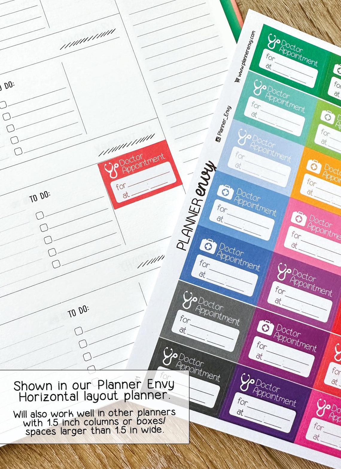 Doctors Appointment Planner Stickers - 1.5 X 1 Inch - Dr Appt Health ...