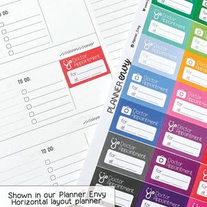 Doctors Appointment Planner Stickers - 1.5 X 1 Inch - Dr Appt Health ...