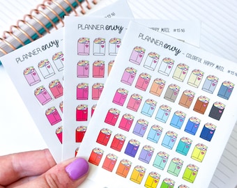 Sticker Package Mail Icons - Happy Mail Stickers - Minimalist Planner Stickers - 3 Mini Sheets (#1516 - 3)