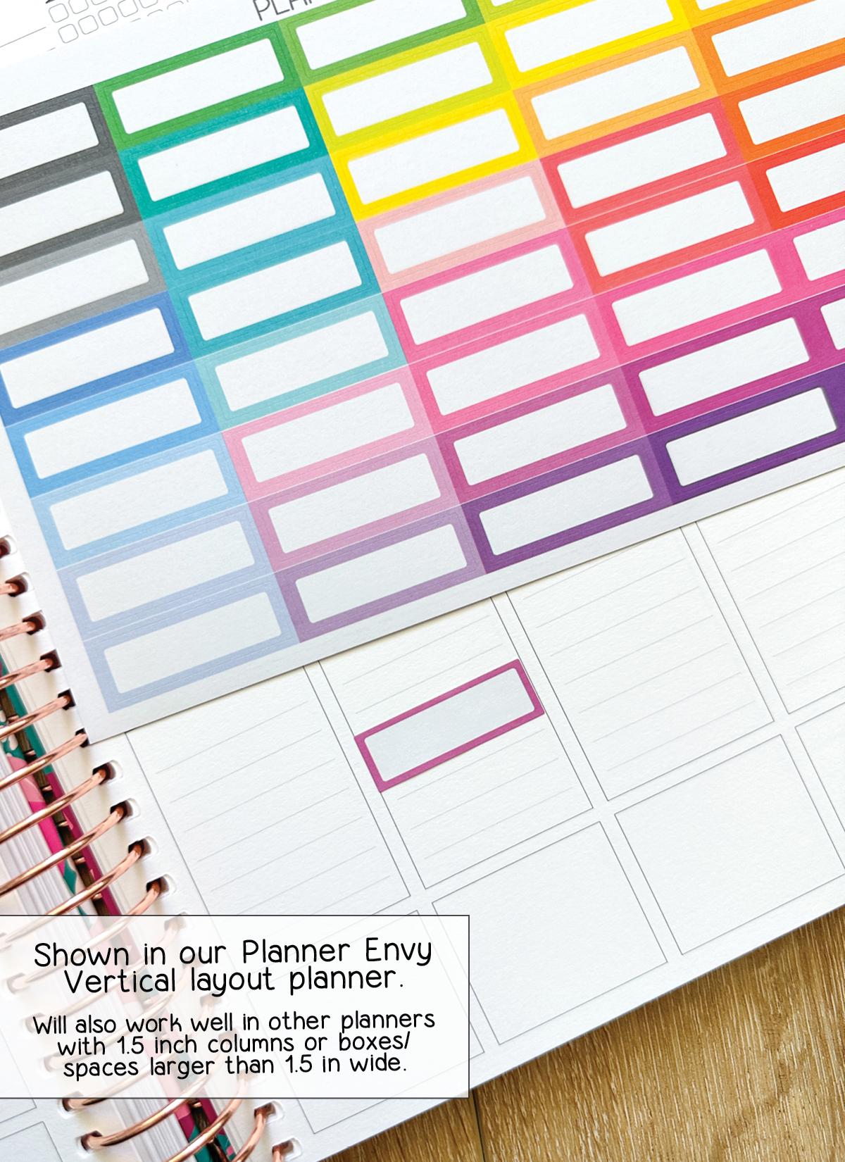 Blank Quarter Boxes Planner Stickers Erin Condren Life Planner (ECLP ...