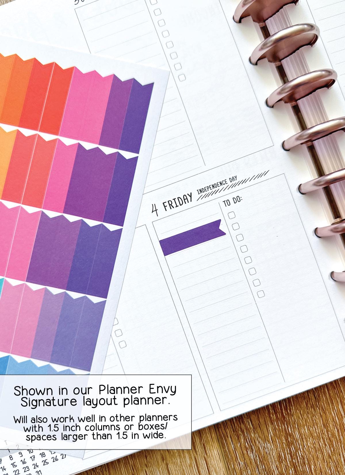 Flag Planner Stickers Erin Condren Life Planner (eclp) - 55 Blank Flag ...