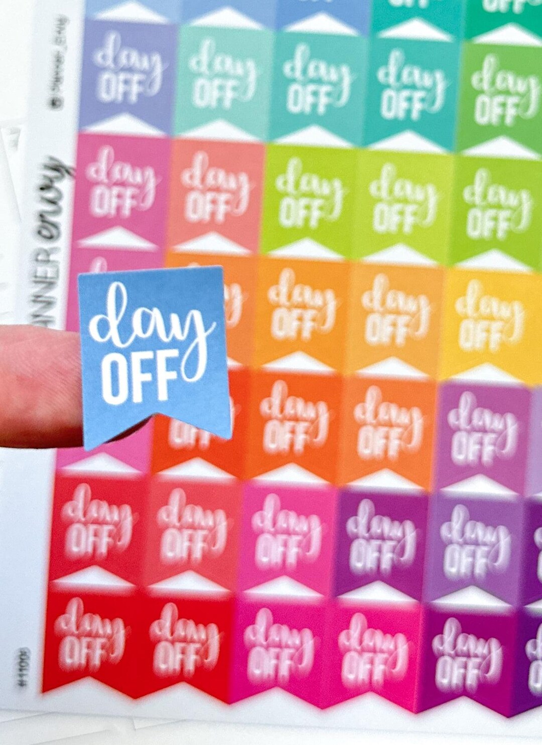 Weekend Off Sticker Day off Vacation Planner Stickers - 0.8 X 1 Inch - Work School Colorful ...