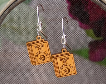 Book of Spells Witchy Earrings