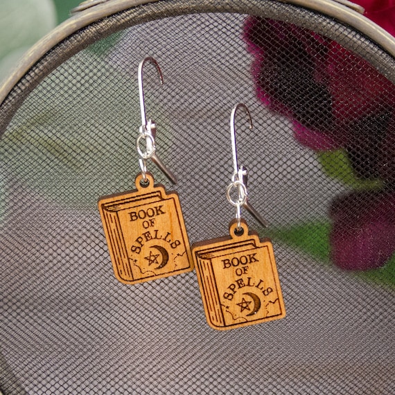 Book of Spells Witchy Earrings