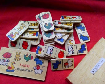 Wooden Farm Dominoes