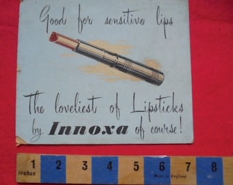Vintage Innoxa Lipstick advert 1950s