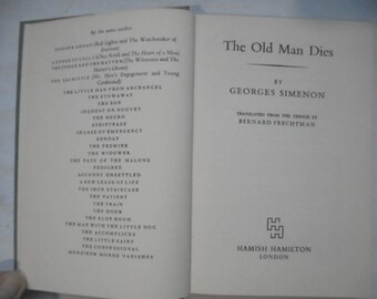 The Old Man Dies Georges Simenon first edition 1968