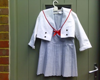 vintage sailors dress 1980s age 6